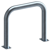 Anti-nudge hoop |  76 x 2,6 mm | without cross bar | to be fixed by plugs | total width: 750 mm | total height: 650 mm | hot-dip galvanized